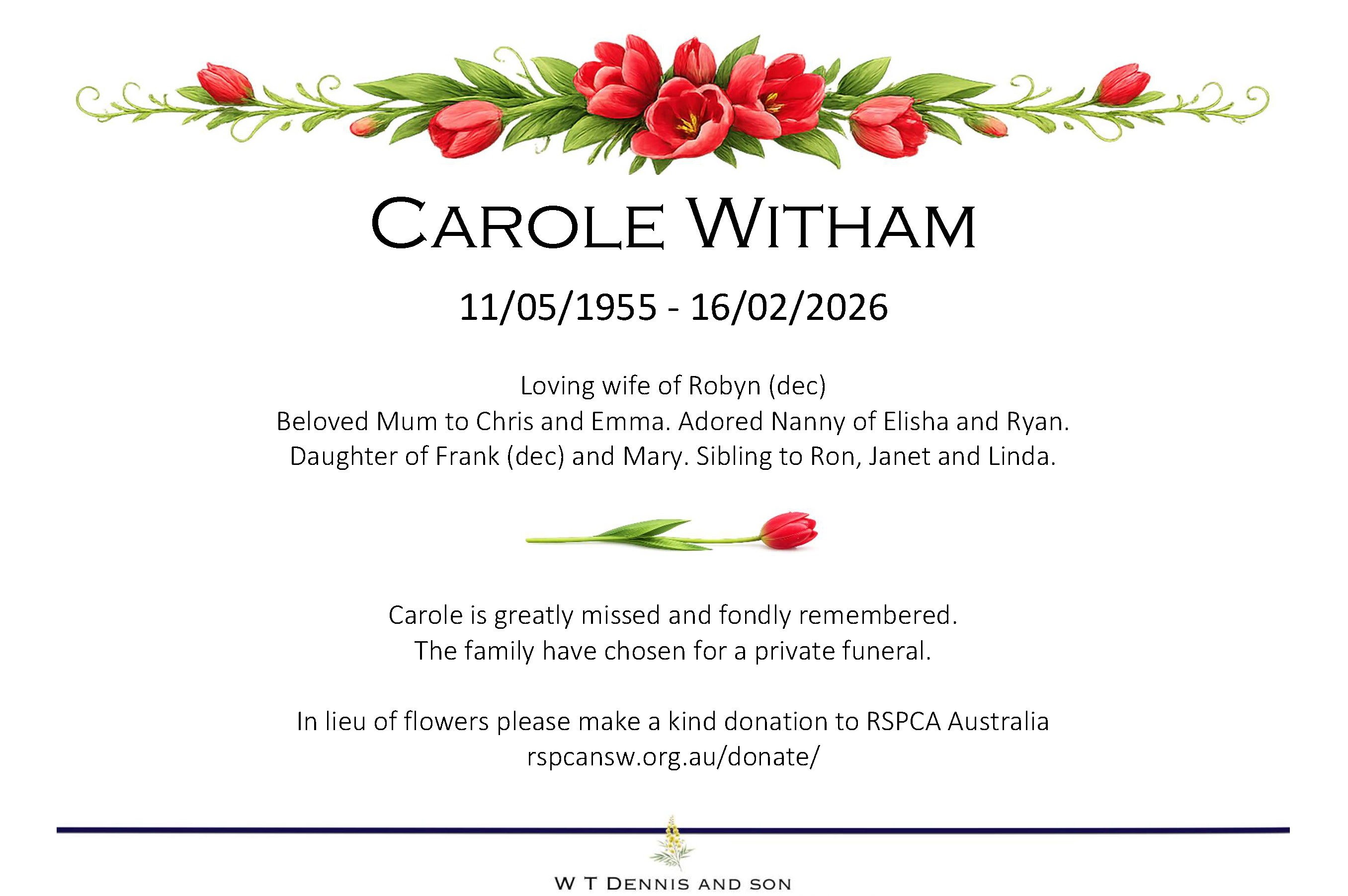 Funerals and News – Page 2 – W. T. Dennis and Son